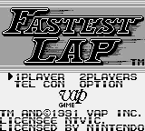 Fastest Lap Title Screen